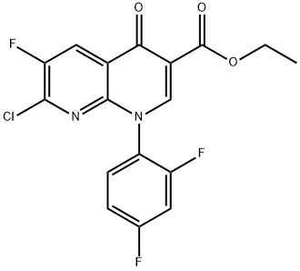 甲酸乙酯1-(2,4-二氟苯基)-7-氯-6-氟-4-氧代羟基吡啶[2,3-B]吡啶-3-羧酸