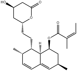 (2Z)-2-甲基-2-丁烯酸 (1S,3R,7S,8S,8AR)-1,2,3,7,8,8A-六氫-3,7-二甲基-8-[2-[(2R,4R)-四氫-4-羥基-6-氧代-2H-吡喃-2-基]乙基]-1-萘基酯