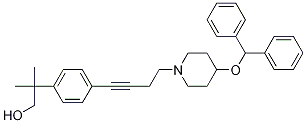 4-[4-(Diphenylmethoxy)-1-piperidinyl]-1-[4-[(2-hydroxy-1,1-dimethyl)ethyl]phenyl]butyne