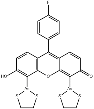 4,5-Bis(1,3,2-dithiarsolan-2-yl)-9-(4-fluorophenyl)-6-hydroxy-3H-xanthen-3-one