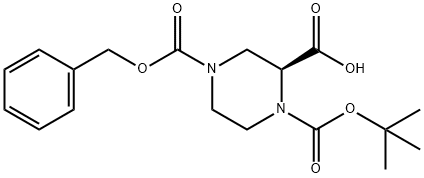 (S)-N-1-叔丁氧羰基-N-4-苄氧羰基-2-哌嗪甲酸