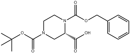 (S)-4-叔丁氧羰基-1-芐氧羰基-2-哌嗪羧酸