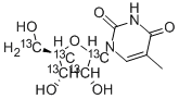 5-METHYL-[1′,2′,3′,4′,5′-13C5]URIDINE