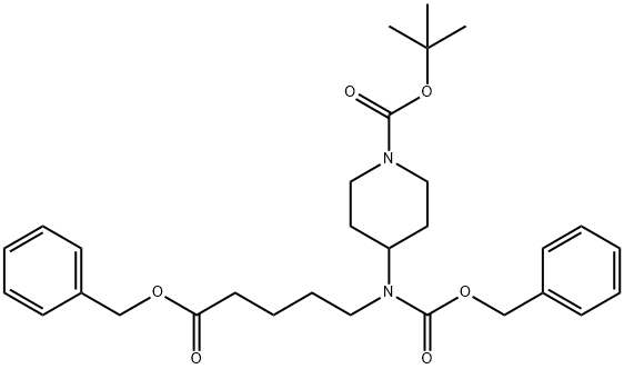 4-[[5-Oxo-5-(phenylmethoxy)pentyl][(phenylmethoxy)carbonyl]amino]-1-piperidinecarboxylic Acid 1,1-Dimethylethyl Ester