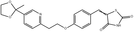 5-[4-[2-[5-(2-METHYL-1,3-DIOXOLAN-2-YL)-2-PYRIDYL]ETHOXY]-BENZYLIDENE]-2,4-THIAZOLIDINEDIONE