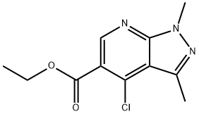 1,3-二甲基-4-氯-1H-吡唑[3,4-B]并吡啶-5-甲酸乙酯