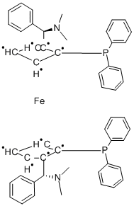 (S,S)-(-)-2,2′-雙[-(N,N-二甲胺基)(苯基)甲基]-1,1′-雙(二苯基磷)二茂鐵