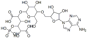 2-[5-[[5-(6-aminopurin-9-yl)-3,4-dihydroxy-oxolan-2-yl]methoxy]-3,4-di hydroxy-6-(hydroxymethyl)oxan-2-yl]oxy-3,5-dihydroxy-4-phosphonooxy-he xanedioic acid