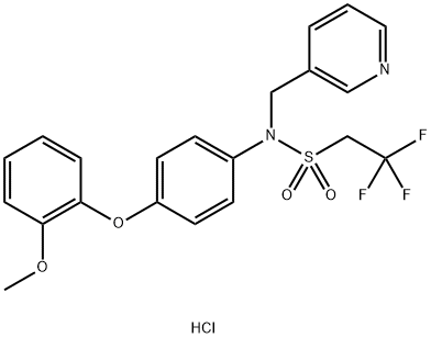 EthanesulfonaMide, 2,2,2-trifluoro-N-[4-(2-Methoxyphenoxy)phenyl]-N-(3-pyridinylMethyl)-, Monohydrochloride