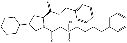 (4S)-4-Cyclohexyl-1-[[hydroxy(4-phenylbutyl)phosphinyl]acetyl]-L-Proline PhenylMethyl Ester