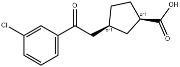 (1R,3S)-3-[2-(3-氯苯基)-2-氧代乙基]环戊烷羧酸