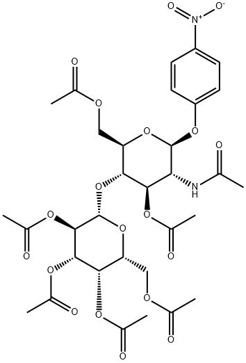 4-硝基苯基 2-(乙酰氨基)-2-脱氧-4-O-(2,3,4,6-四-O-乙酰基-BETA-D-吡喃半乳糖基)-BETA-D-吡喃葡萄糖苷 3,6-二乙酸酯