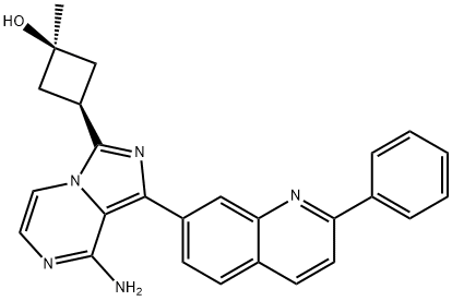 顺式-3-[8-氨基-1-(2-苯基-7-喹啉基)咪唑并[1,5-A]吡嗪-3-基]-1-甲基环丁醇