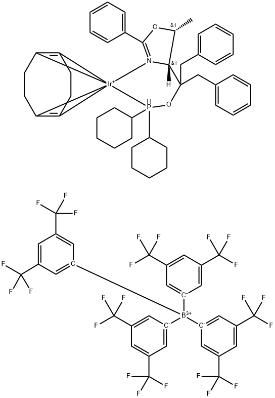 1,5-環(huán)辛二烯{[二芐基((4R,5R)-5-甲基-2-苯基-4,5-二氫-4-噁唑基)甲基]二苯基膦氧基ΚN:ΚP}銥(Ⅰ)四(3,5-二-三氟甲基苯基)硼酸鹽