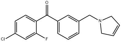 4-CHLORO-2-FLUORO-3′-(3-PYRROLINOMETHYL) BENZOPHENONE