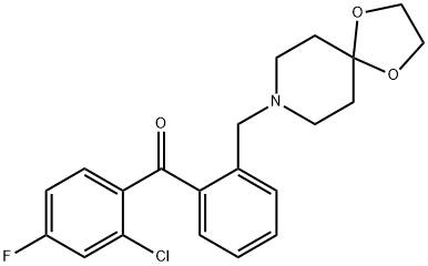 2-CHLORO-2′-[8-(1,4-DIOXA-8-AZASPIRO[4.5]DECYL)METHYL]-4-FLUOROBENZOPHENONE