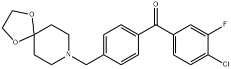 4-CHLORO-4′-[8-(1,4-DIOXA-8-AZASPIRO[4.5]DECYL)METHYL]-3-FLUOROBENZOPHENONE