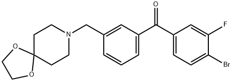 4′-BROMO-3-[8-(1,4-DIOXA-8-AZASPIRO[4.5]DECYL)METHYL]-3′-FLUOROBENZOPHENONE