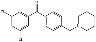 3,5-DICHLORO-4′-PIPERIDINOMETHYL BENZOPHENONE