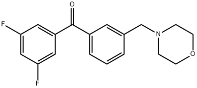 3,5-DIFLUORO-3′-MORPHOLINOMETHYL BENZOPHENONE