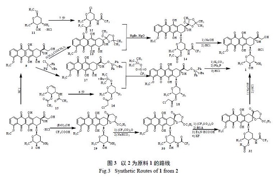 盐酸表柔比星的合成